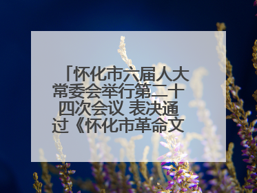 怀化市六届人大常委会举行第二十四次会议 表决通过《怀化市革命文物保护利用若干规定》