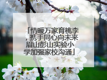 情暖万家育桃李，携手同心向未来 眉山彭山实验小学加强家校沟通
