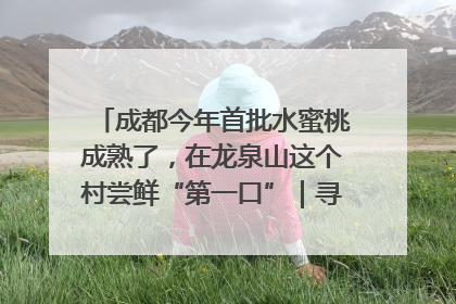 成都今年首批水蜜桃成熟了，在龙泉山这个村尝鲜“第一口”｜寻找和美乡村推荐官