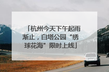 杭州今天下午起雨渐止，白塔公园“绣球花海”限时上线