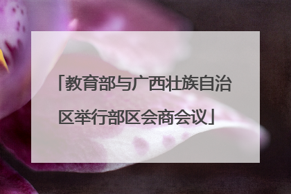 教育部与广西壮族自治区举行部区会商会议