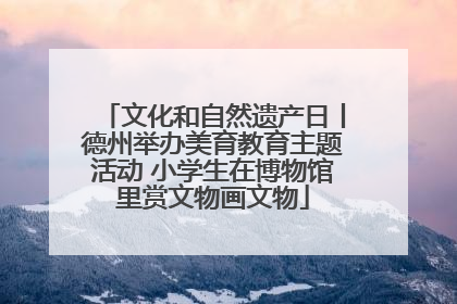 文化和自然遗产日丨德州举办美育教育主题活动 小学生在博物馆里赏文物画文物