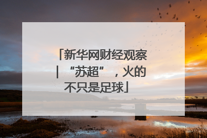 新华网财经观察｜“苏超”，火的不只是足球
