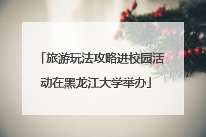 旅游玩法攻略进校园活动在黑龙江大学举办