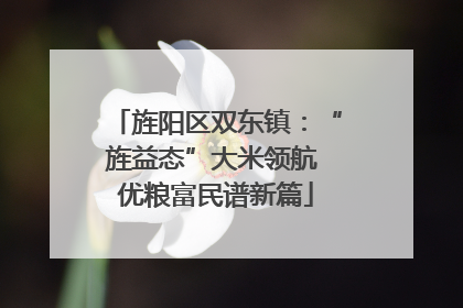 旌阳区双东镇：“旌益态”大米领航 优粮富民谱新篇