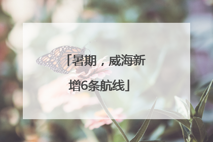 暑期，威海新增6条航线
