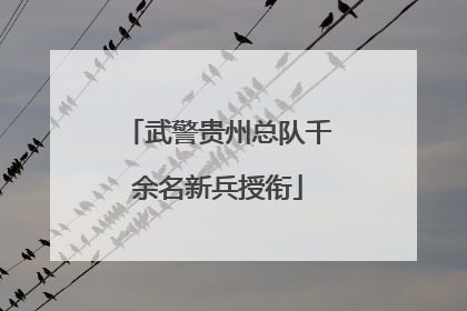 武警贵州总队千余名新兵授衔