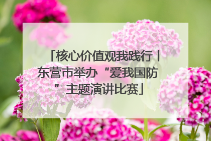 核心价值观我践行丨东营市举办“爱我国防”主题演讲比赛