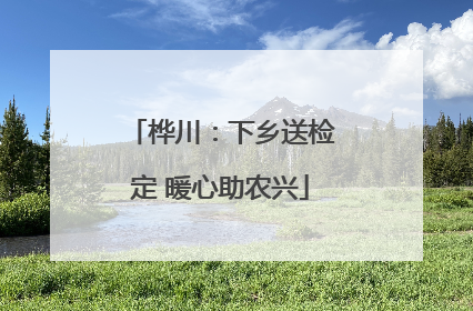 桦川：下乡送检定 暖心助农兴