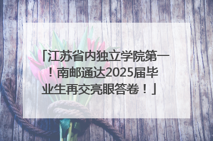 江苏省内独立学院第一！南邮通达2025届毕业生再交亮眼答卷！