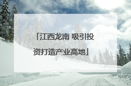 江西龙南 吸引投资打造产业高地