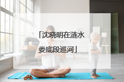 沈晓明在涟水娄底段巡河