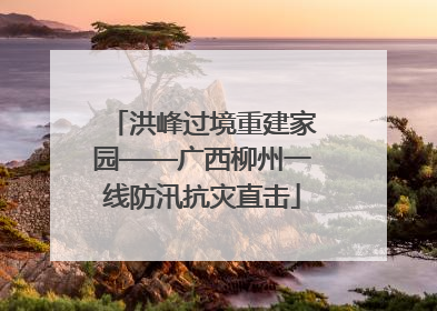 洪峰过境重建家园——广西柳州一线防汛抗灾直击