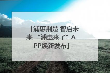 浦惠荆楚 智启未来 “浦惠来了”APP焕新发布