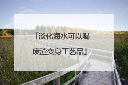 淡化海水可以喝 废渣变身工艺品