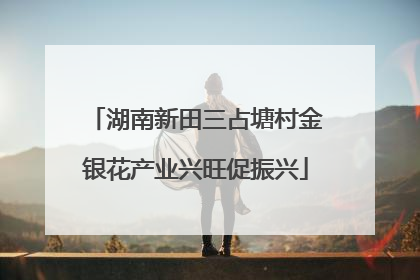 湖南新田三占塘村金银花产业兴旺促振兴