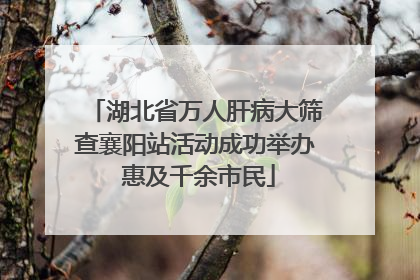湖北省万人肝病大筛查襄阳站活动成功举办 惠及千余市民