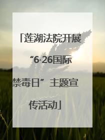 莲湖法院开展“6·26国际禁毒日”主题宣传活动