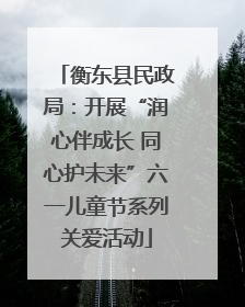 衡东县民政局：开展“润心伴成长 同心护未来”六一儿童节系列关爱活动