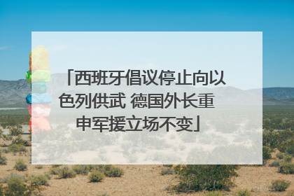 西班牙倡议停止向以色列供武 德国外长重申军援立场不变