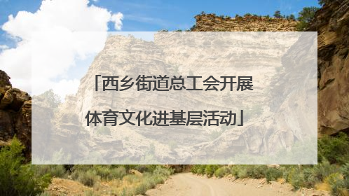 西乡街道总工会开展体育文化进基层活动