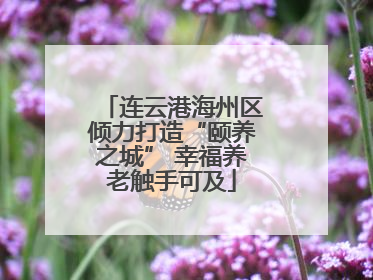连云港海州区倾力打造“颐养之城” 幸福养老触手可及