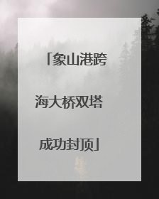 象山港跨海大桥双塔成功封顶