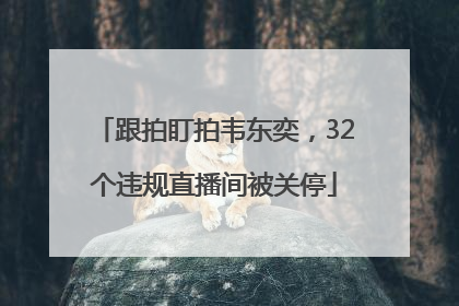 跟拍盯拍韦东奕，32个违规直播间被关停