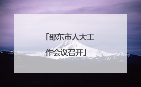 邵东市人大工作会议召开