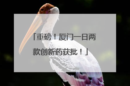 重磅！厦门一日两款创新药获批！