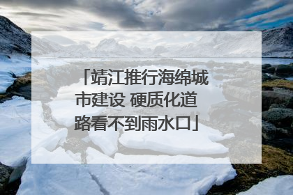 靖江推行海绵城市建设 硬质化道路看不到雨水口