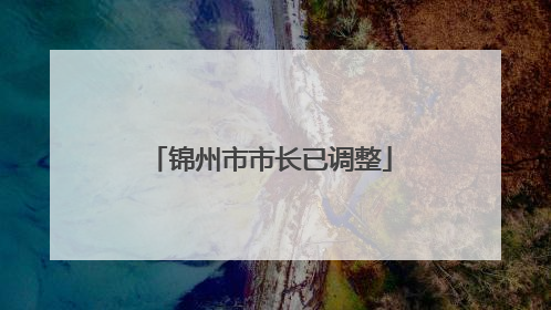 锦州市市长已调整
