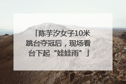 陈芋汐女子10米跳台夺冠后，现场看台下起“娃娃雨”