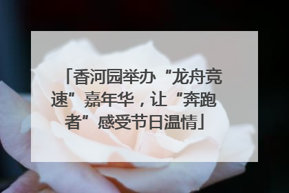 香河园举办“龙舟竞速”嘉年华，让“奔跑者”感受节日温情