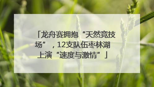 龙舟赛拥抱“天然竞技场”，12支队伍枣林湖上演“速度与激情”