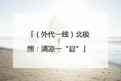（外代一线）北极熊：清凉一“夏”