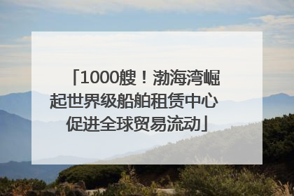 1000艘！渤海湾崛起世界级船舶租赁中心 促进全球贸易流动