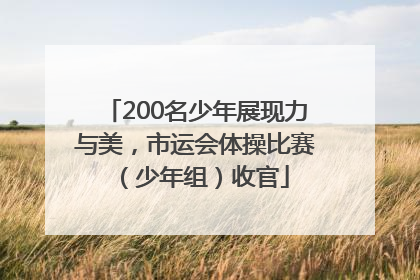 200名少年展现力与美，市运会体操比赛（少年组）收官