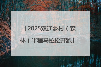 2025双辽乡村（森林）半程马拉松开跑