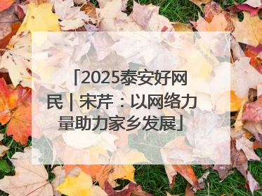 2025泰安好网民｜宋芹：以网络力量助力家乡发展