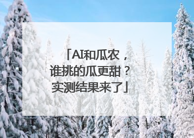 AI和瓜农，谁挑的瓜更甜？实测结果来了