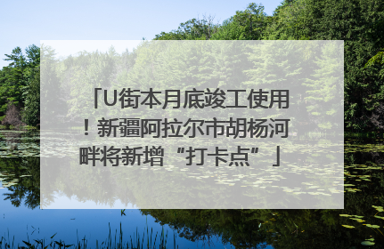 U街本月底竣工使用！新疆阿拉尔市胡杨河畔将新增“打卡点”